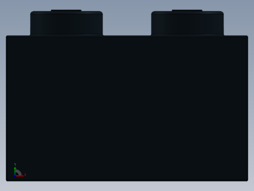 乐高套装 4421基本积木-300326 Black Brick 2 x 2.SLDPRT前视缩略图