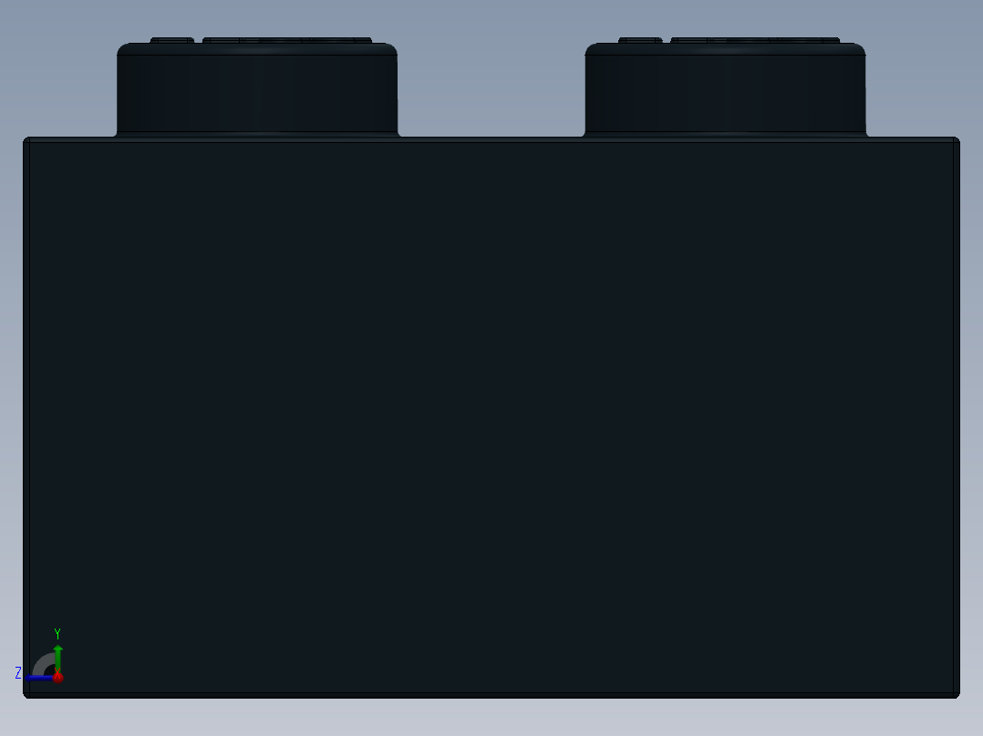 乐高套装 4421基本积木-300326 Black Brick 2 x 2.SLDPRT右视图