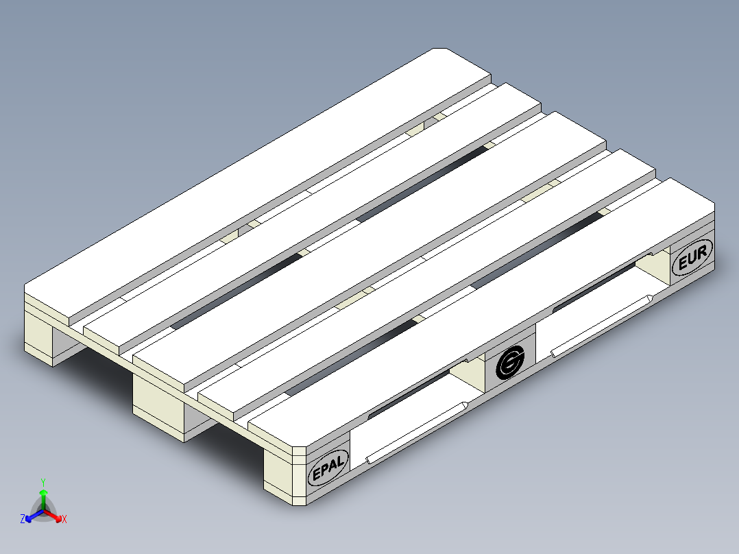 托盘 设计模型 (4)正等轴测图