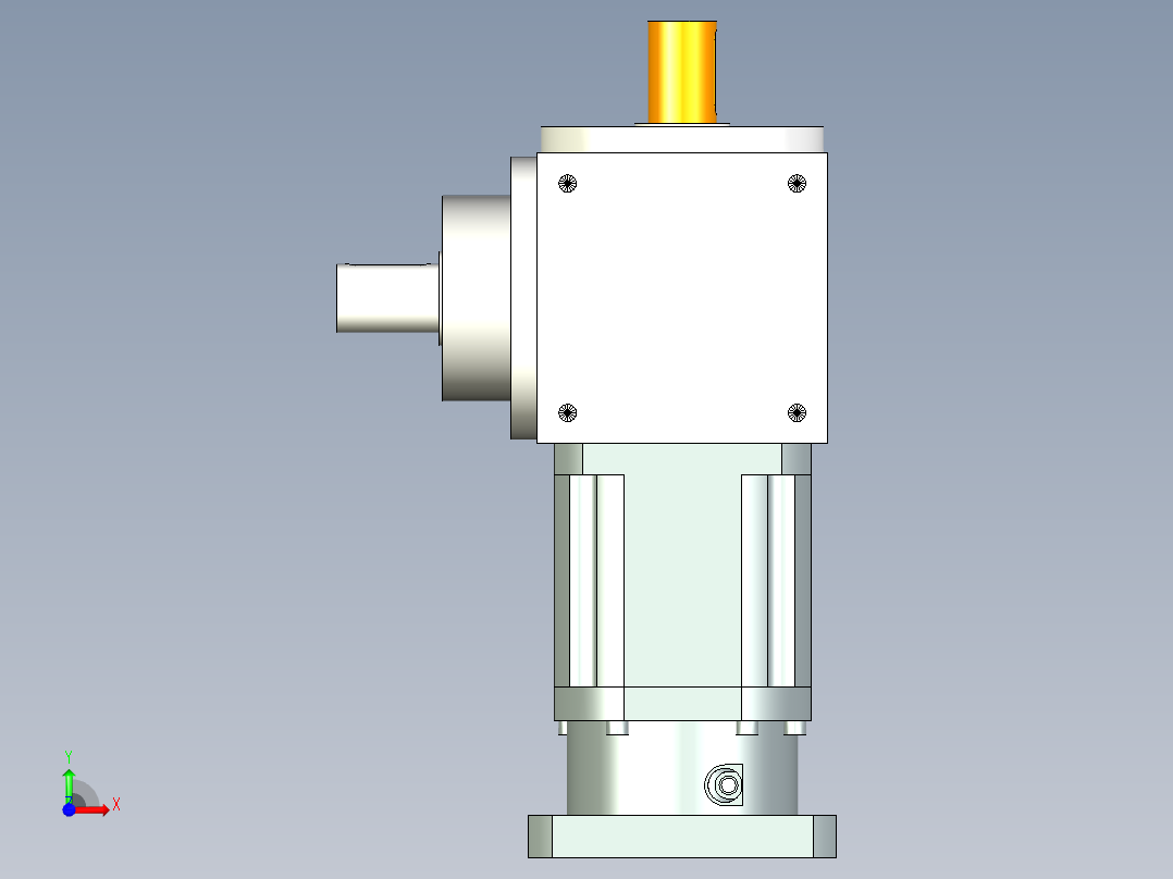 换向器PW170垂直输出 PLX142-L2 35-114.3-200-M12.stp前视图