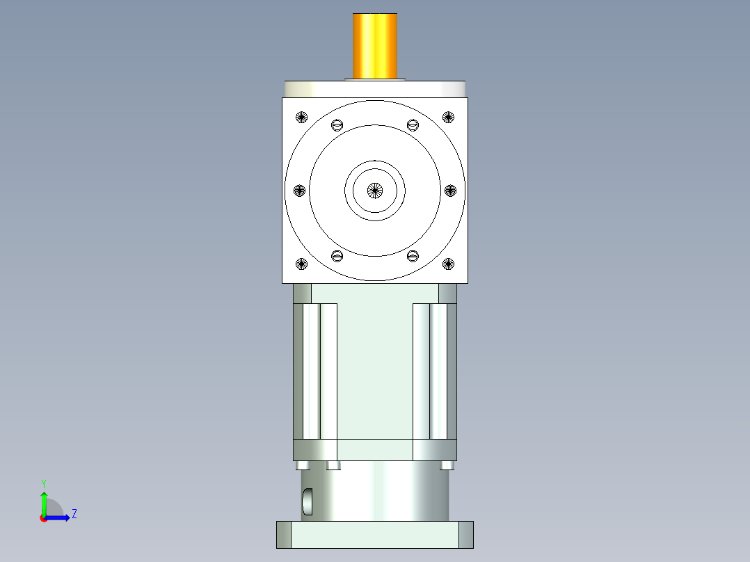 换向器PW170垂直输出 PLX142-L2 35-114.3-200-M12.stp左视图