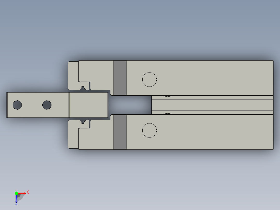 普通气爪PH01-30A俯视图