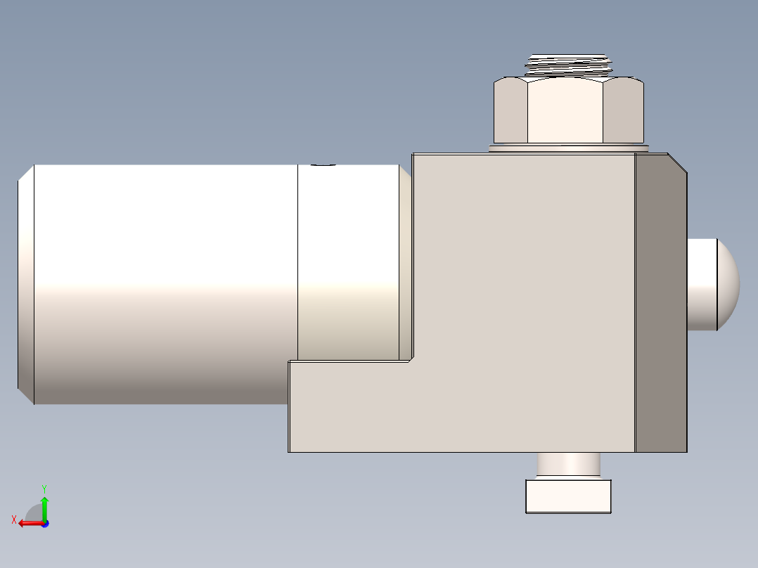 旋转接头模型后视图