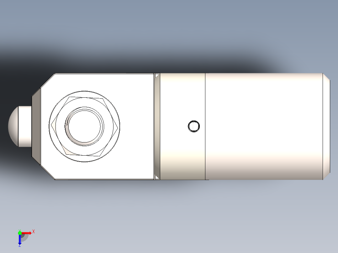 旋转接头模型俯视图