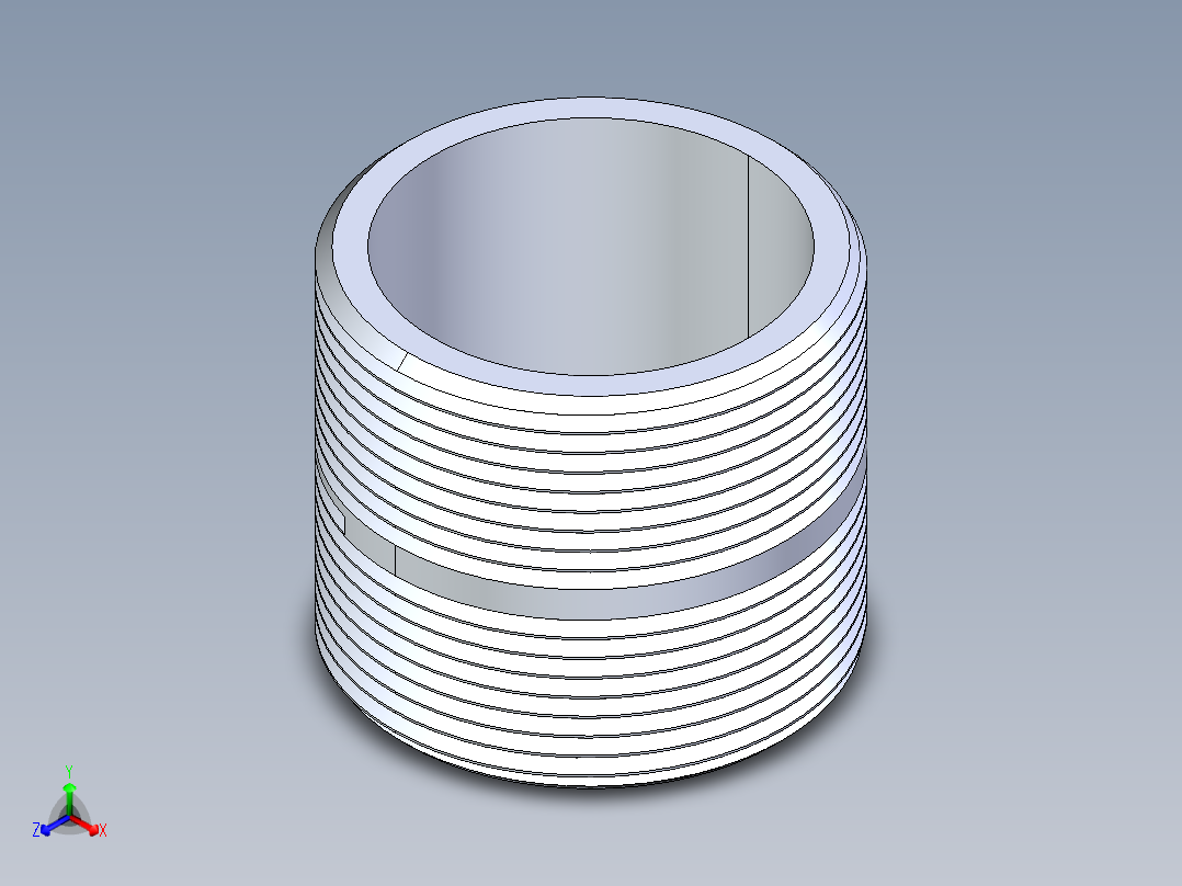 CPVC管件33-Sch80_Nipple_MPTxMPT_9861-291_2.5in x Close正等轴测图