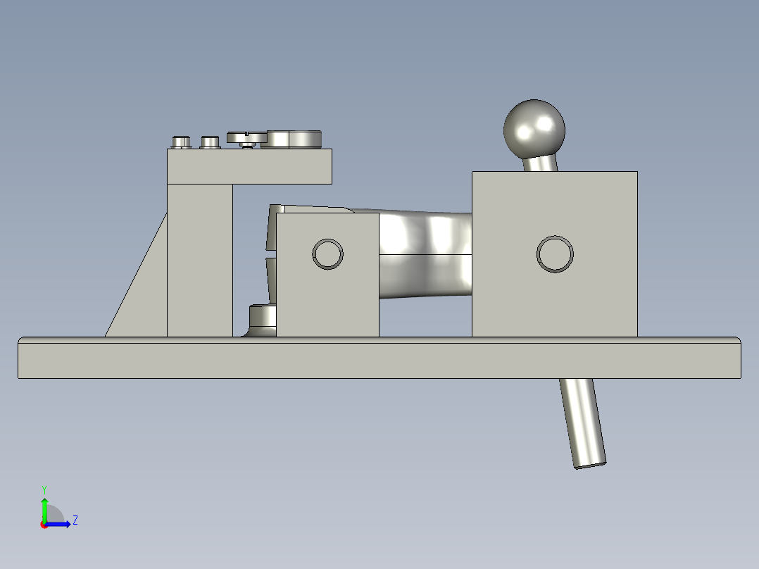 吊耳夹10.5孔夹具装配图三维==1495201=30左视图