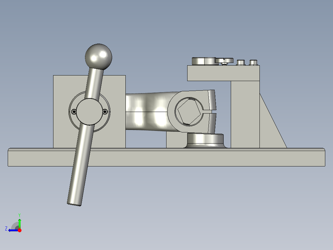 吊耳夹10.5孔夹具装配图三维==1495201=30右视图