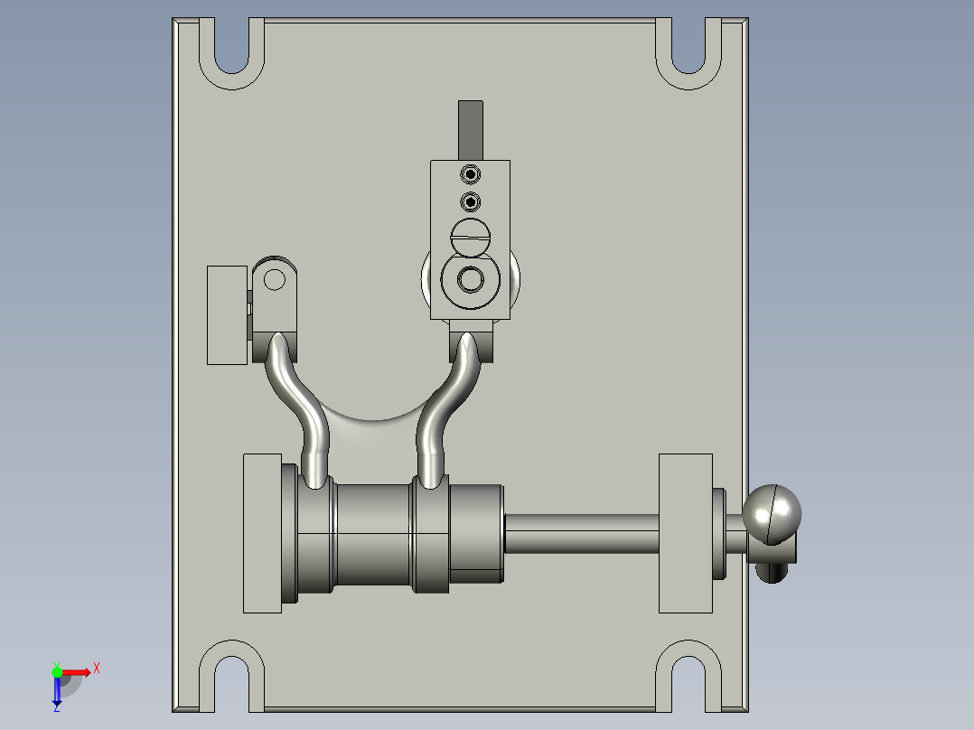 吊耳夹10.5孔夹具装配图三维==1495201=30俯视图