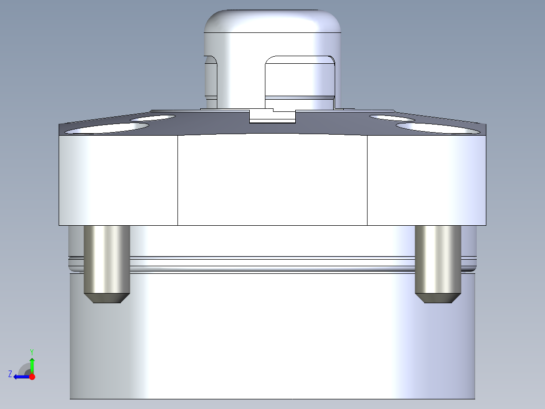 KOSMEKSFK3180-G多系列多零件图纸模型右视图