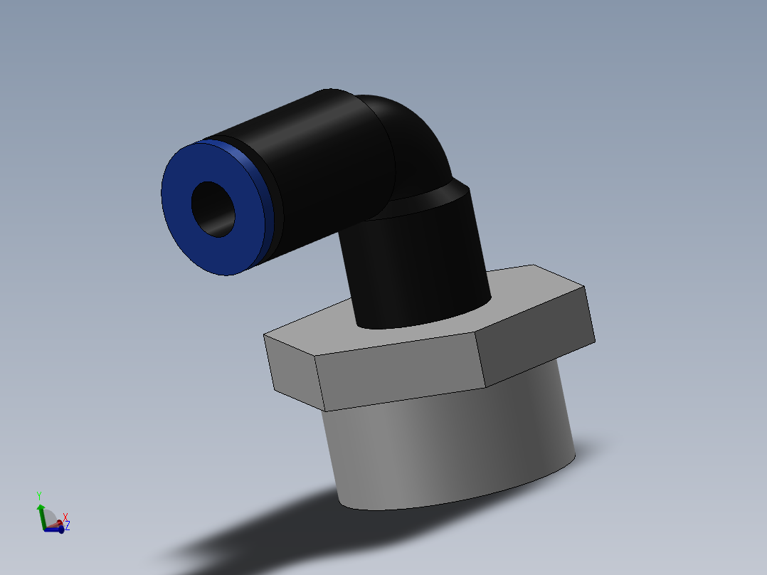 Ø4 x 3-8G COTOVELO 90° MACHO GIRAT. (C02470438)主视图