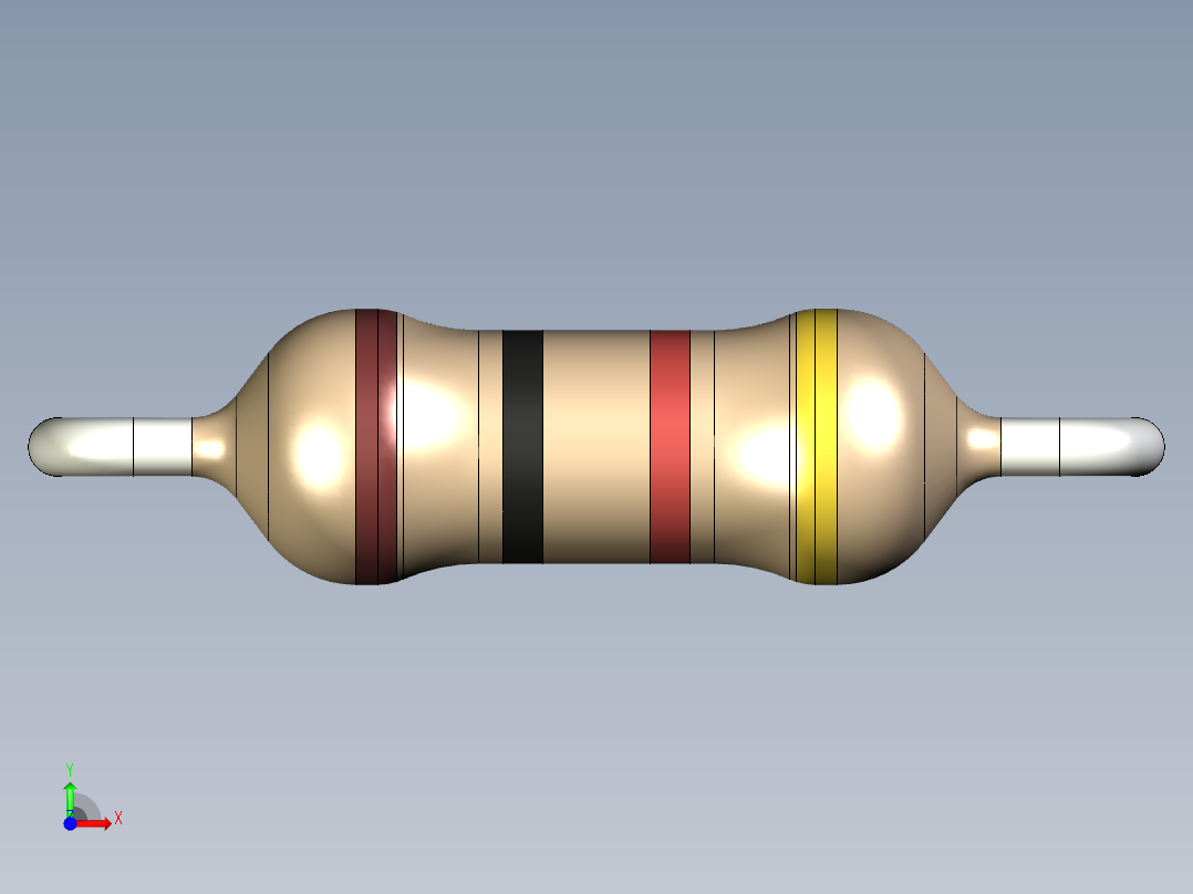 无源元件封装-RES-0.25W-H-CF前视图