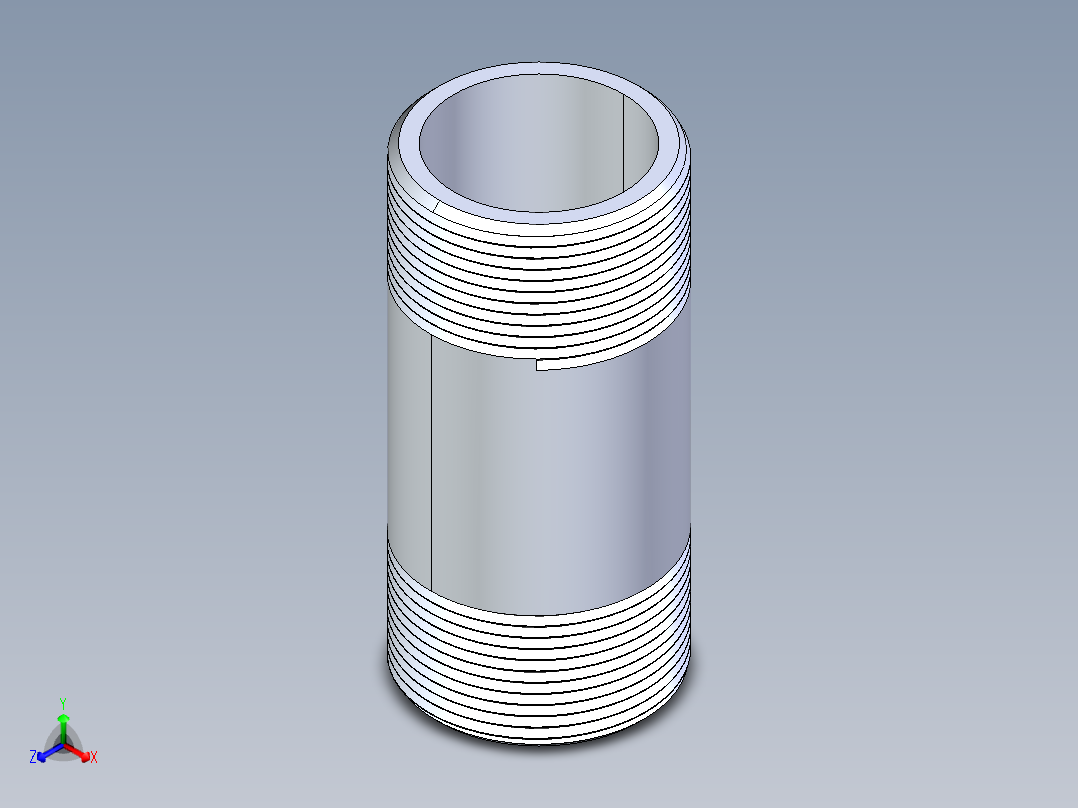 聚氯乙烯配件33-Sch80_Nipple_MPTxMPT_861-216_1.5in x 4in主视图