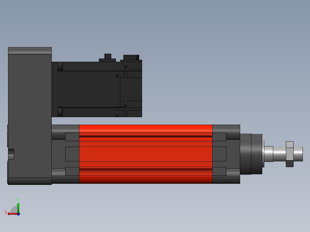 电动缸MES50-P-400W后视图