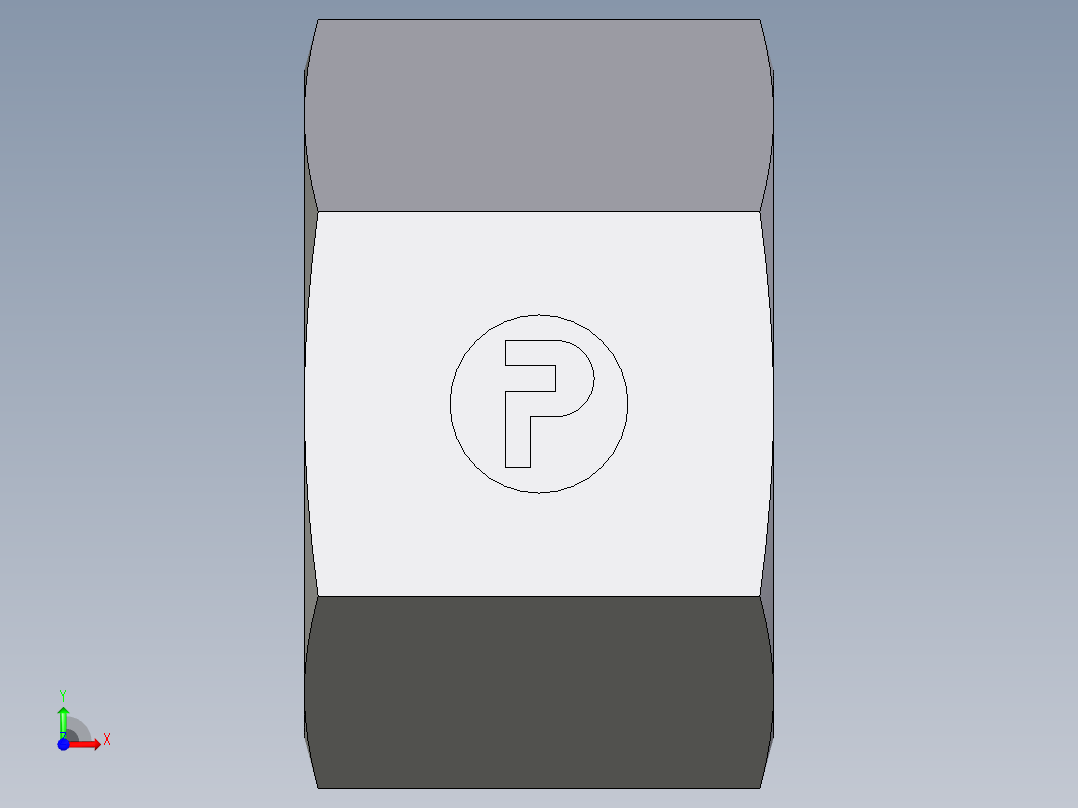 卡套式工业通用硬管接头EO_Nut_EO_24__Cone_end_M12LCFX前视图