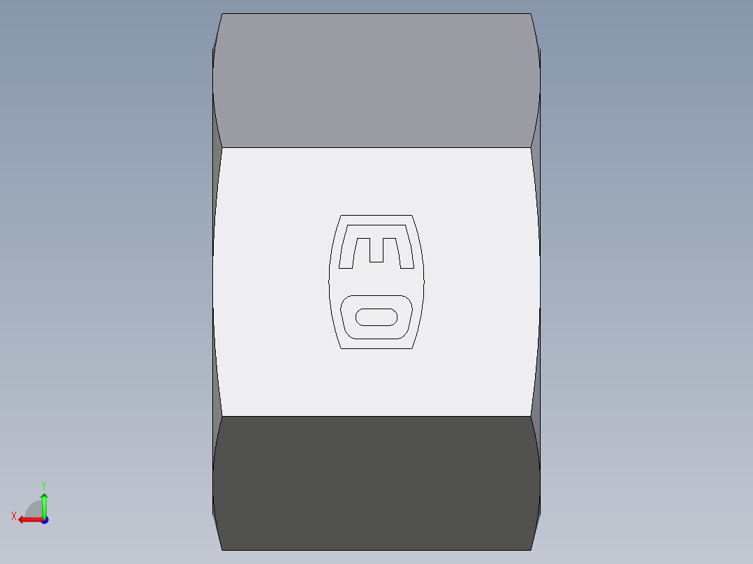 卡套式工业通用硬管接头EO_Nut_EO_24__Cone_end_M12LCFX后视图