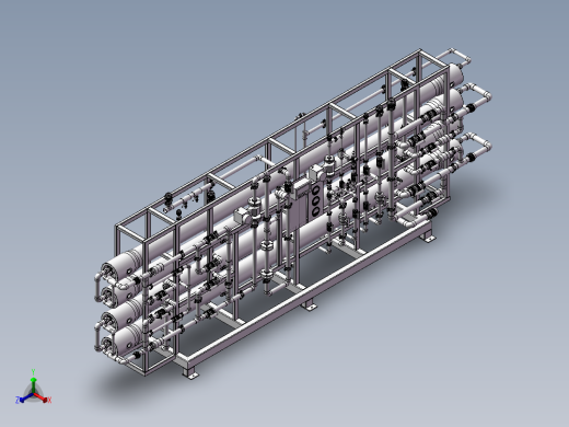 反渗透水处理系统模组正等轴测缩略图