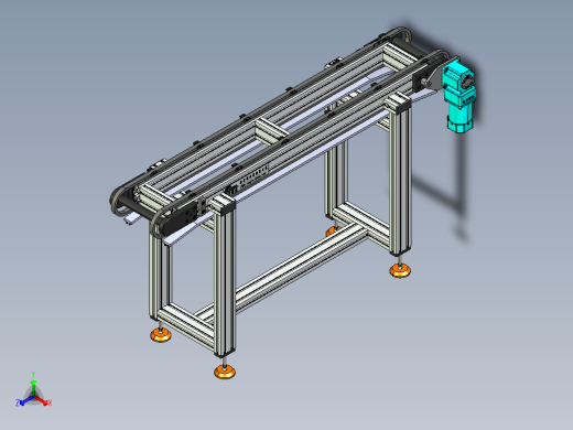 LE-XC4080-带工装带支座右直连驱动输送线