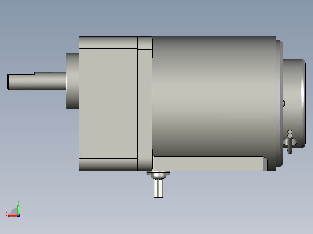 M6RX4GV4L+MX6G3BA微型齿轮调速马达后视图