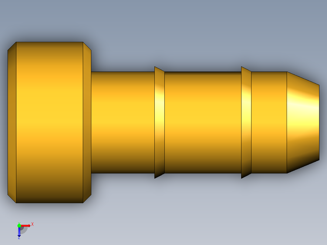 工业通用螺蚊管倒齿式工业硬管接头Plug 20-4俯视图