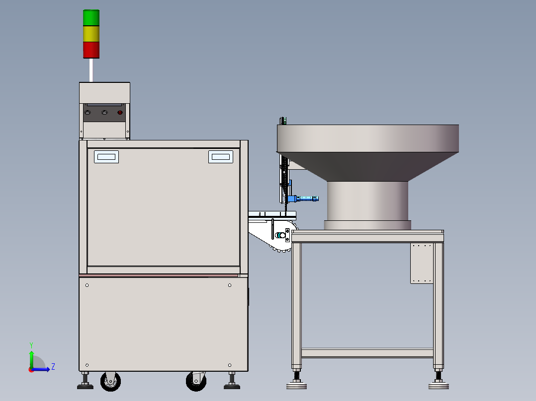 一次性牙刷振动盘自动送料方案sw18可编辑左视图