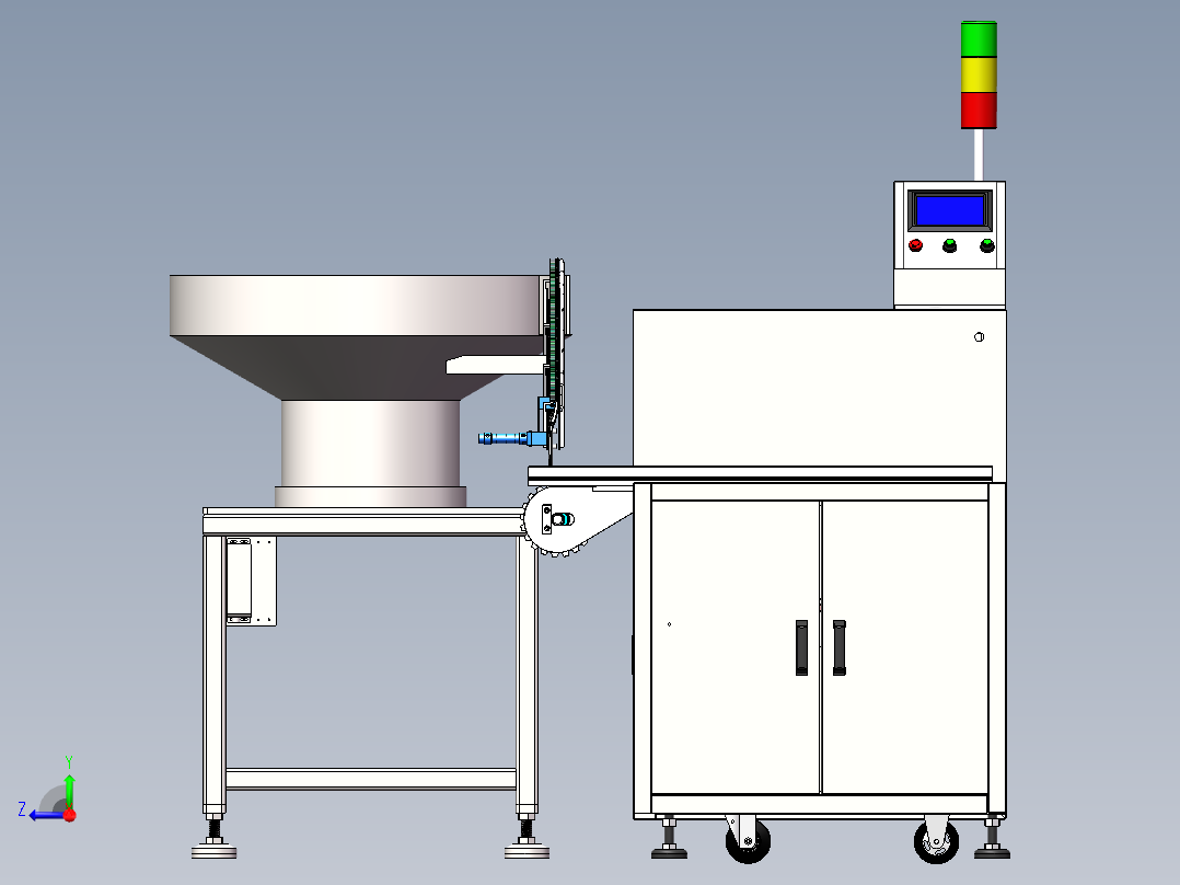 一次性牙刷振动盘自动送料方案sw18可编辑右视图