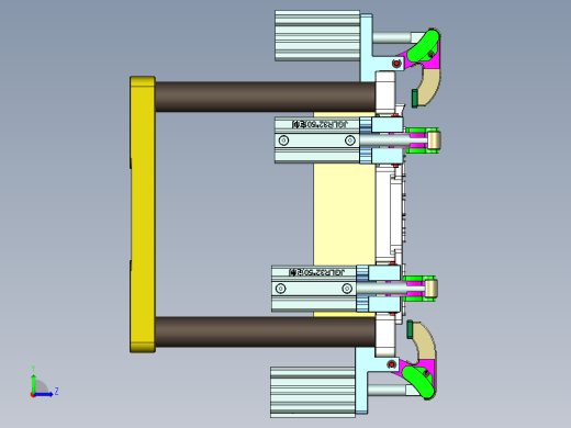 CS19-C-CNC3-180731笔记本CNC工装夹具三维模型左视缩略图