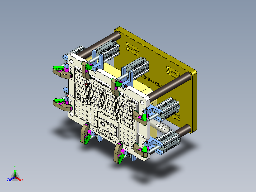 CS19-C-CNC3-180731笔记本CNC工装夹具三维模型正等轴测图