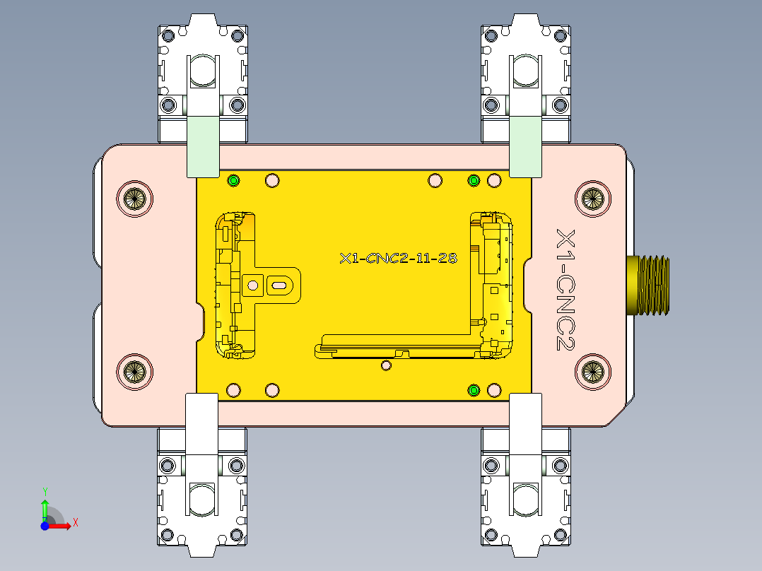 X1-笔记本CNC工装夹具三维模型CNC2-1130前视图
