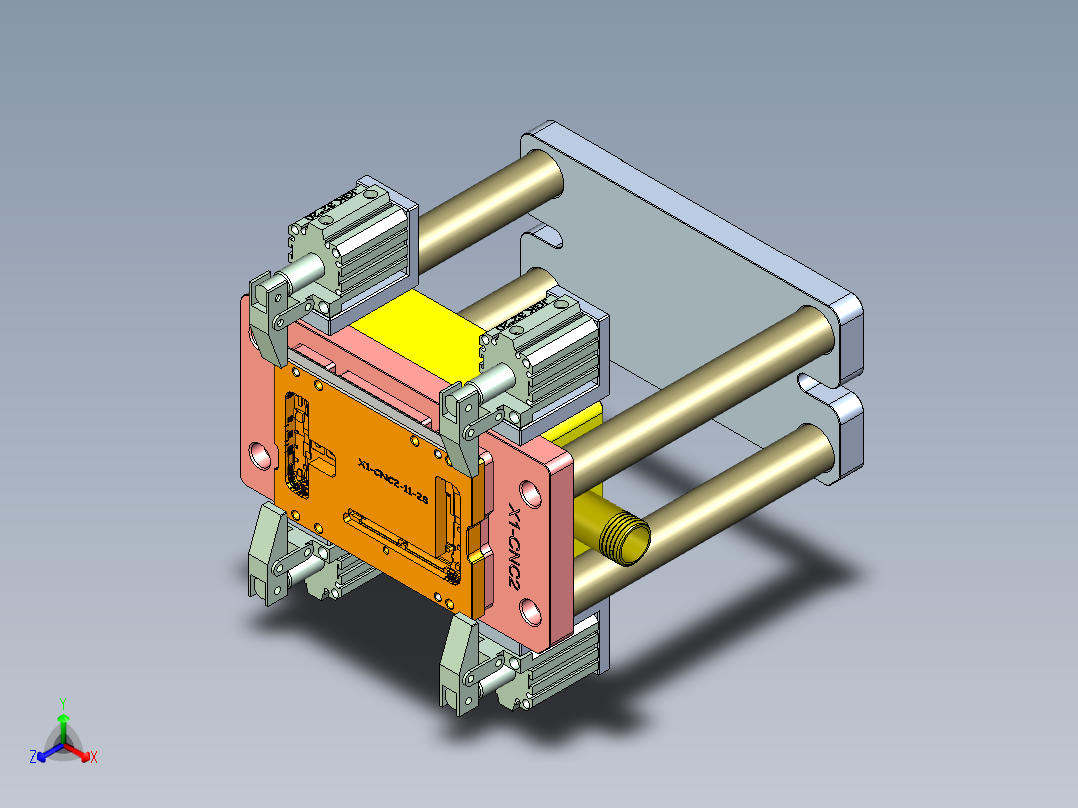 X1-笔记本CNC工装夹具三维模型CNC2-1130正等轴测图