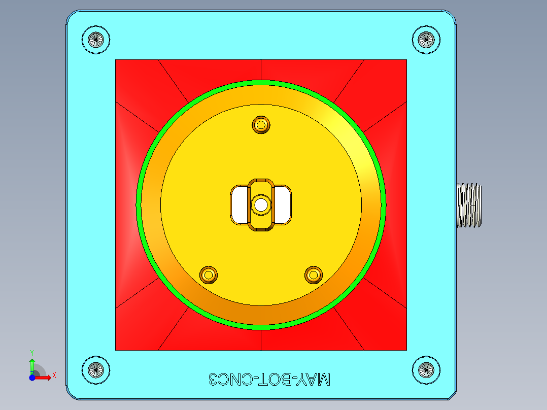 MAY-BOT-COVER-笔记本CNC工装夹具三维模型CNC3前视图