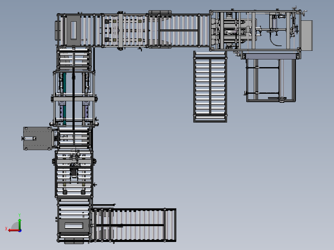 半自动包装机（sw18可编辑+工程图+bom）后视图