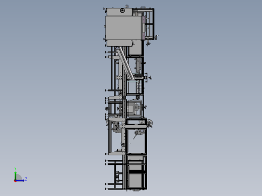 半自动包装机（sw18可编辑+工程图+bom）左视缩略图