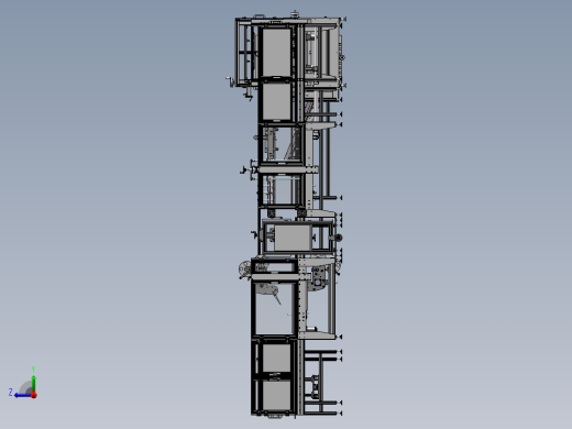 半自动包装机（sw18可编辑+工程图+bom）右视缩略图