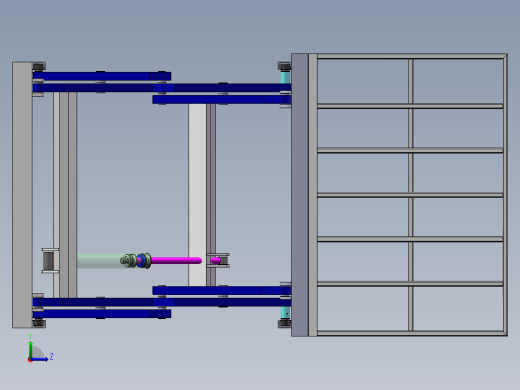 两叉固定机sw13可编辑左视缩略图