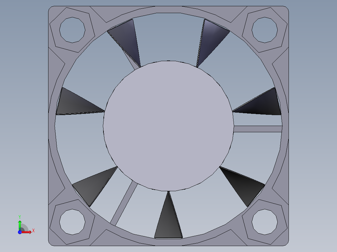 散热风扇40x40x10mm前视图