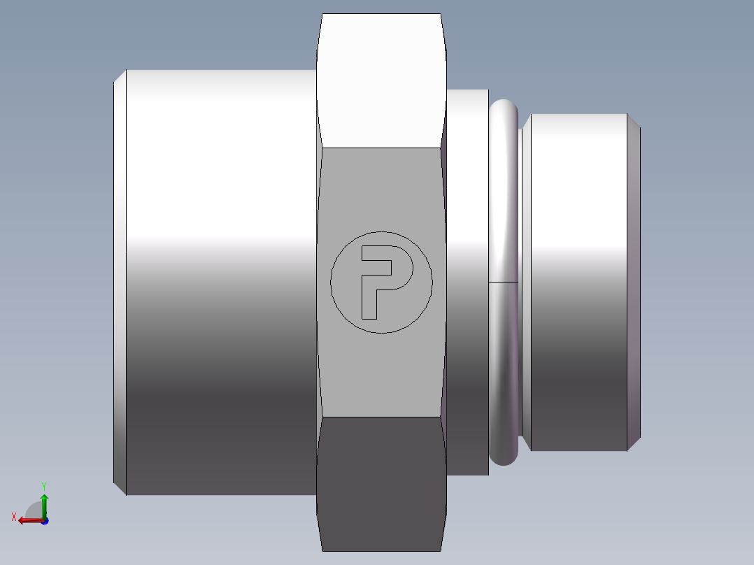 美制O圈密封接头、1DO-42-16后视图