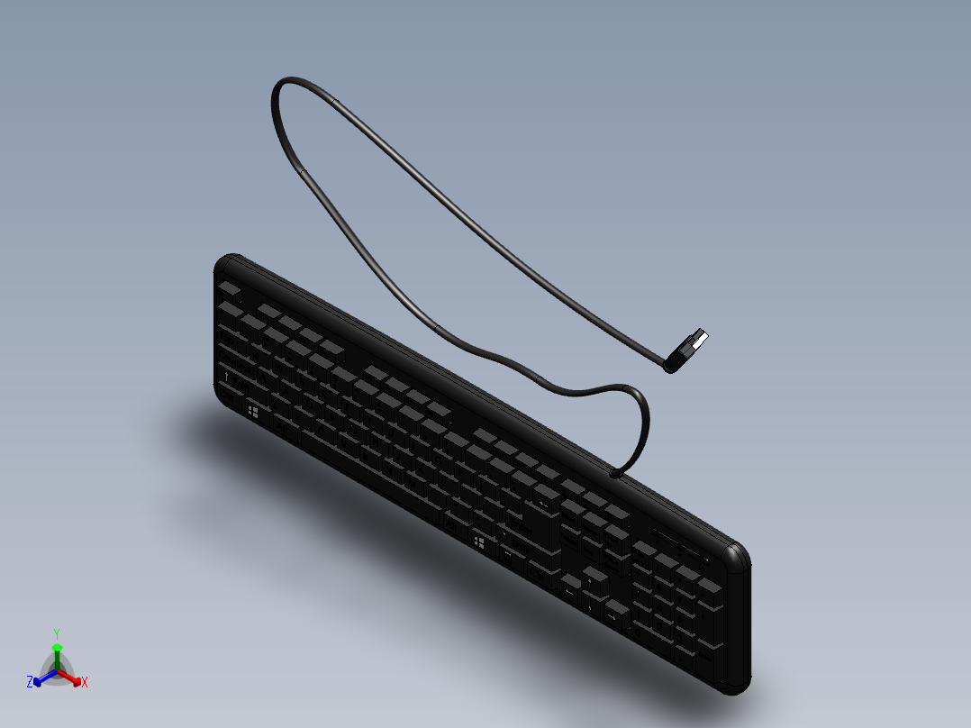 键盘(27)正等轴测图