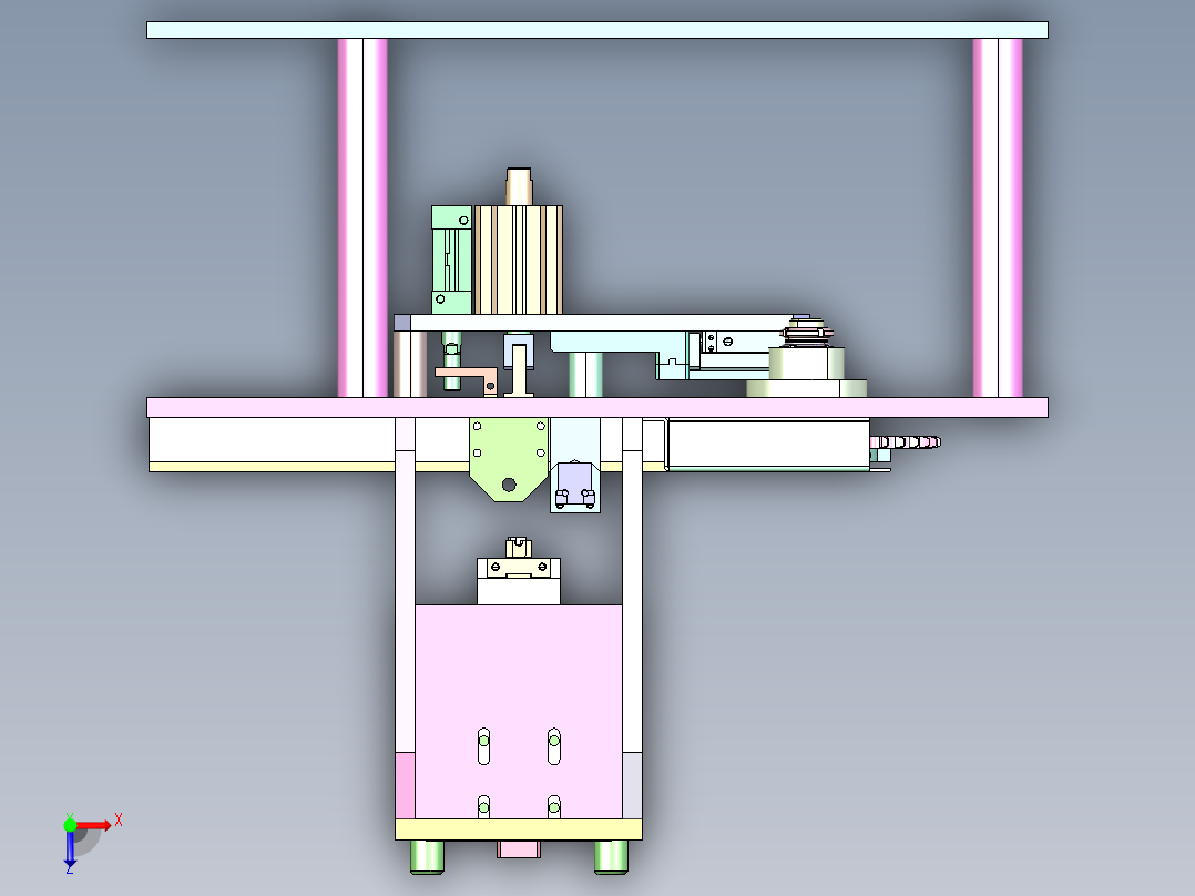 SL-490 医疗注射器推杆自动组装机俯视图