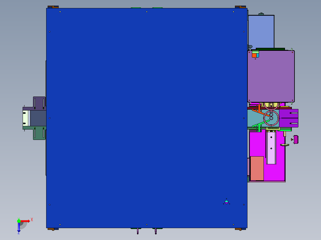 全自动成品轴承内孔涡流检测机俯视图