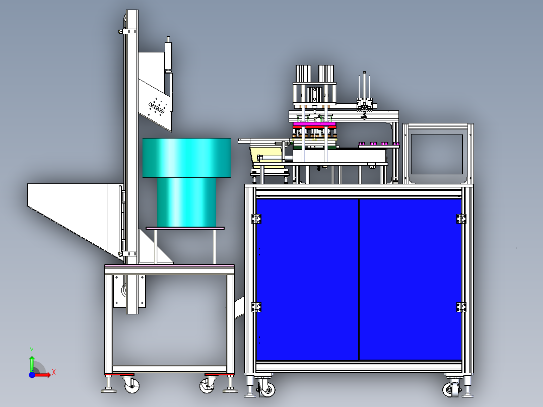 脚轮 万向轮装配机（全自动组装机）前视图