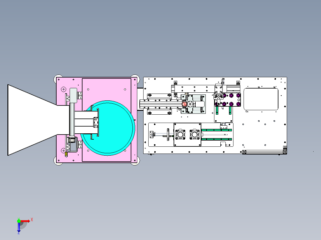 脚轮 万向轮装配机（全自动组装机）俯视图