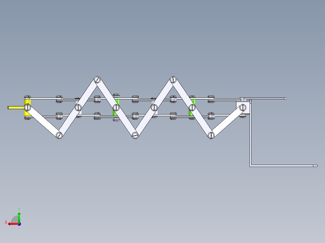 伸缩晾衣架后视图
