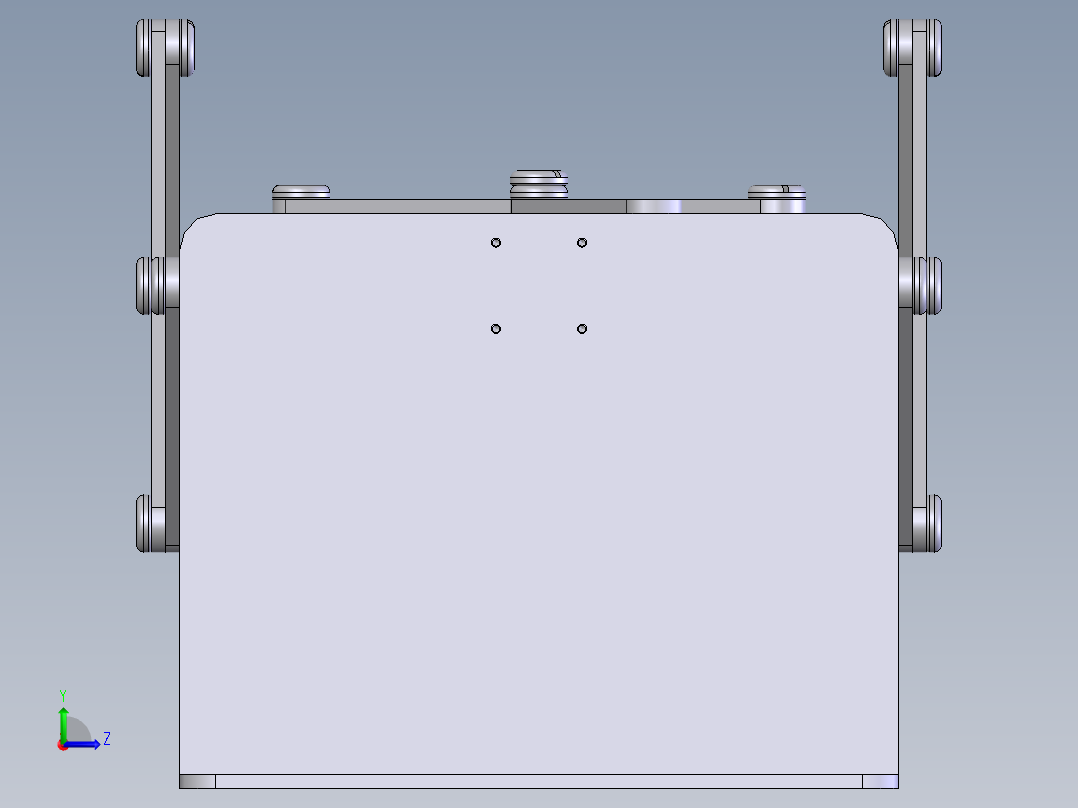 伸缩晾衣架左视图