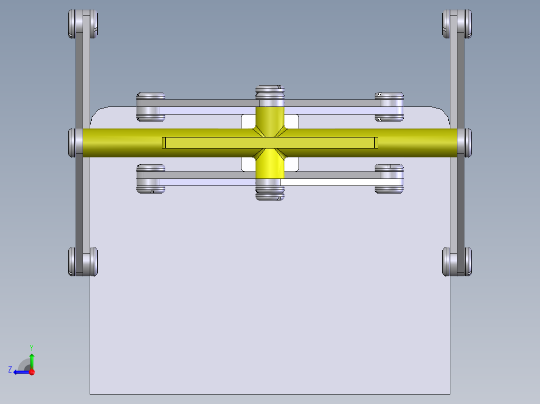 伸缩晾衣架右视图