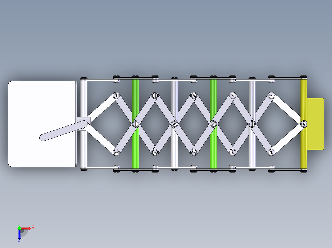 伸缩晾衣架俯视图