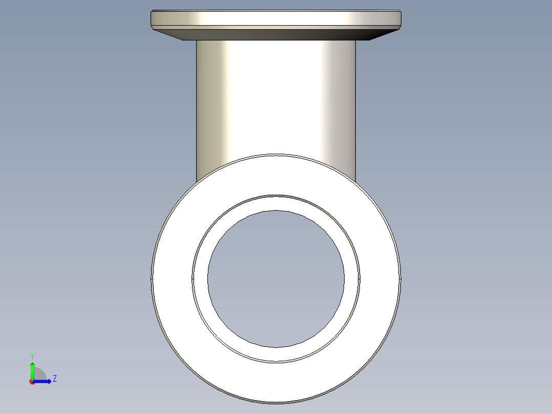 B3004490-KF25 三通接头 高真空左视图