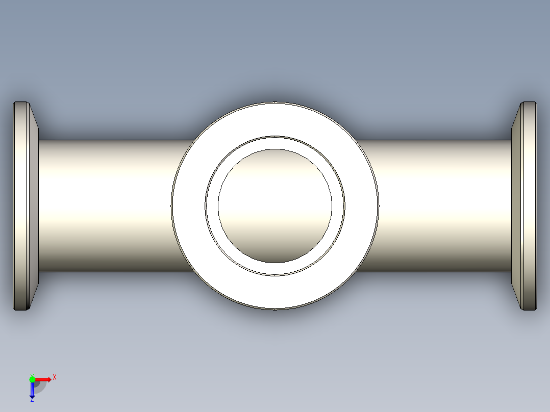 B3004490-KF25 三通接头 高真空俯视图