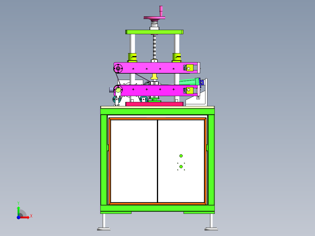 生产线牵引机设备前视图