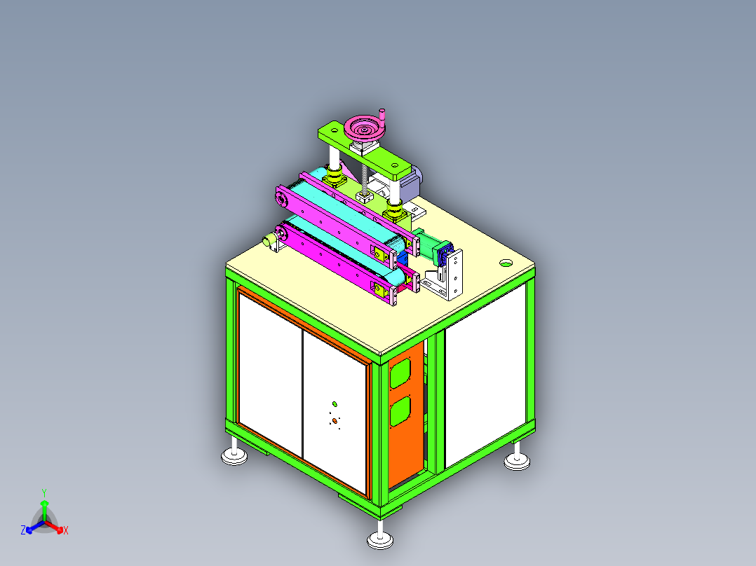 生产线牵引机设备正等轴测图