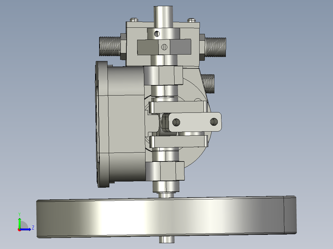 蒸汽机steam-engine-146831-模型格式为 stp左视图